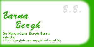 barna bergh business card